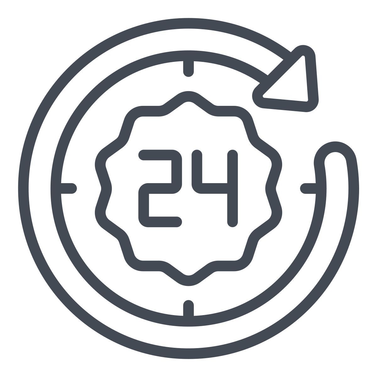 24 hours service icon