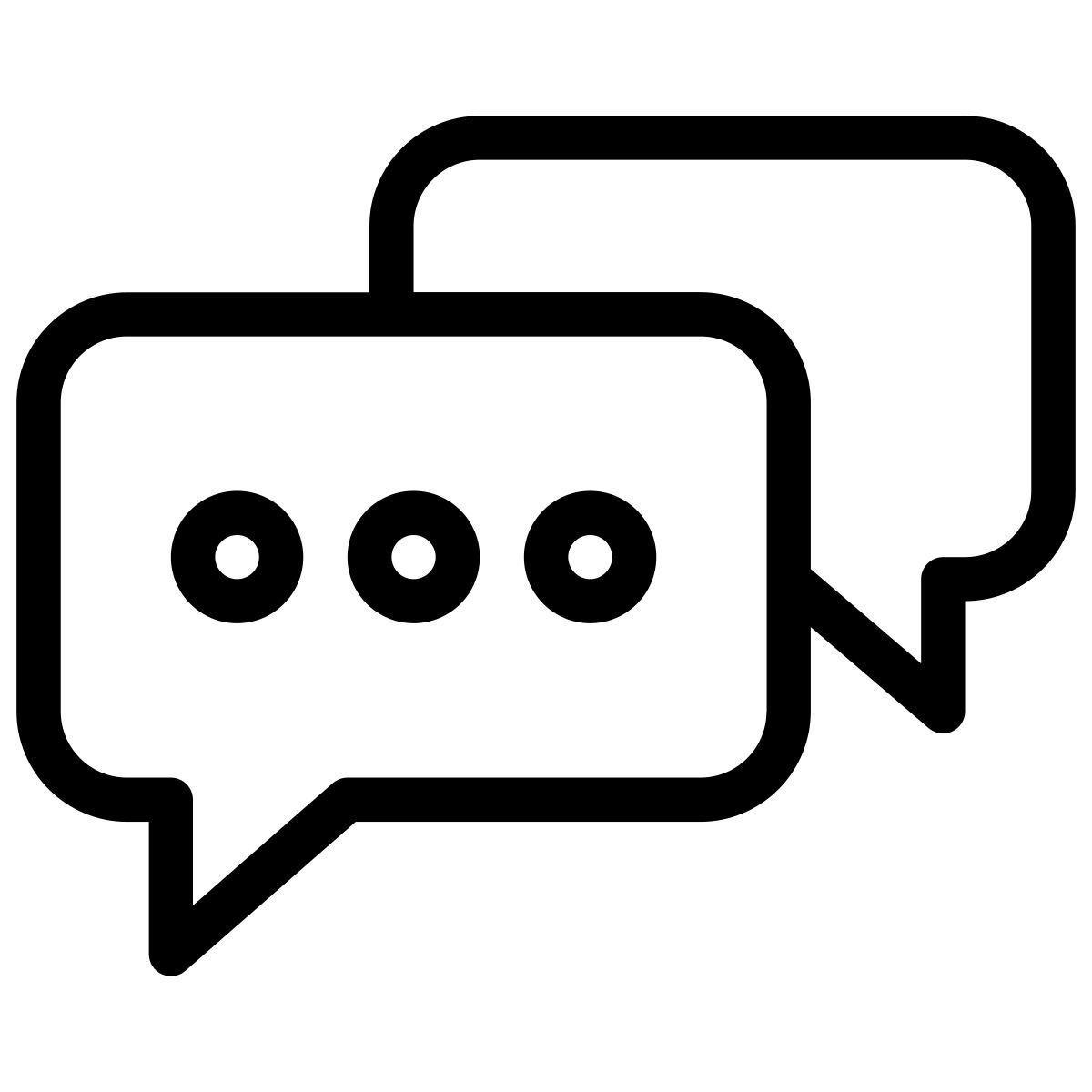 chat bubbles icon