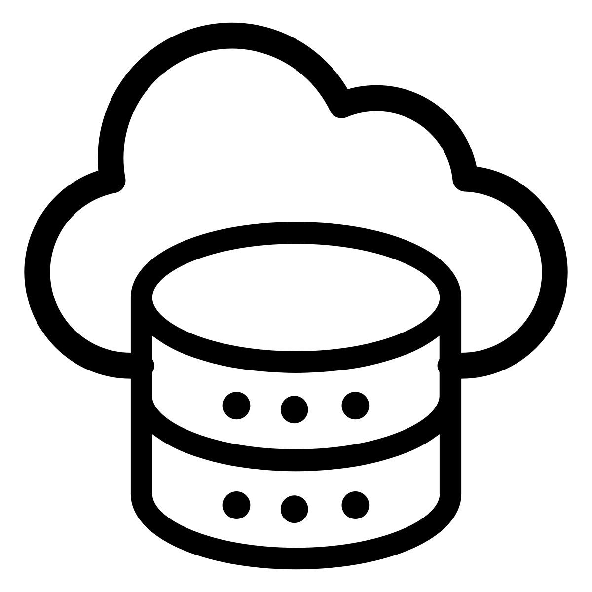 cloud database storage icon