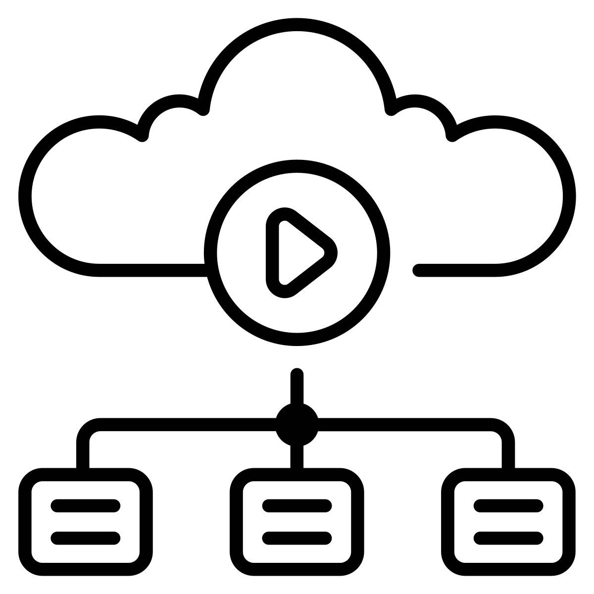 cloud video network icon