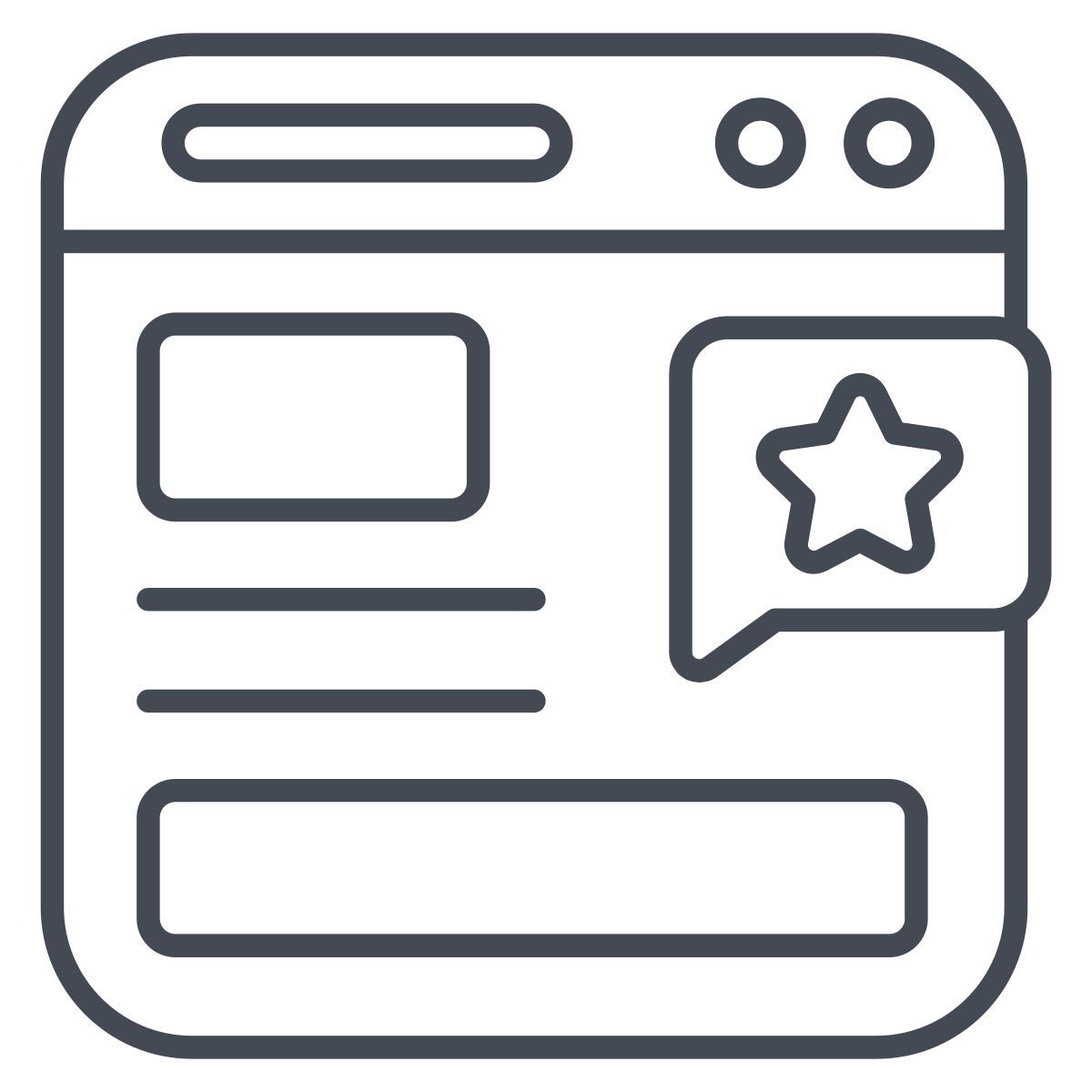 feedback in web icon