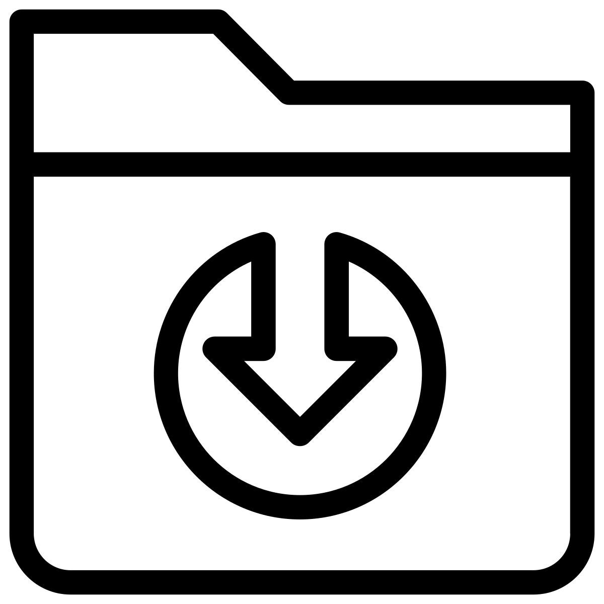 ordner herunterladen icon