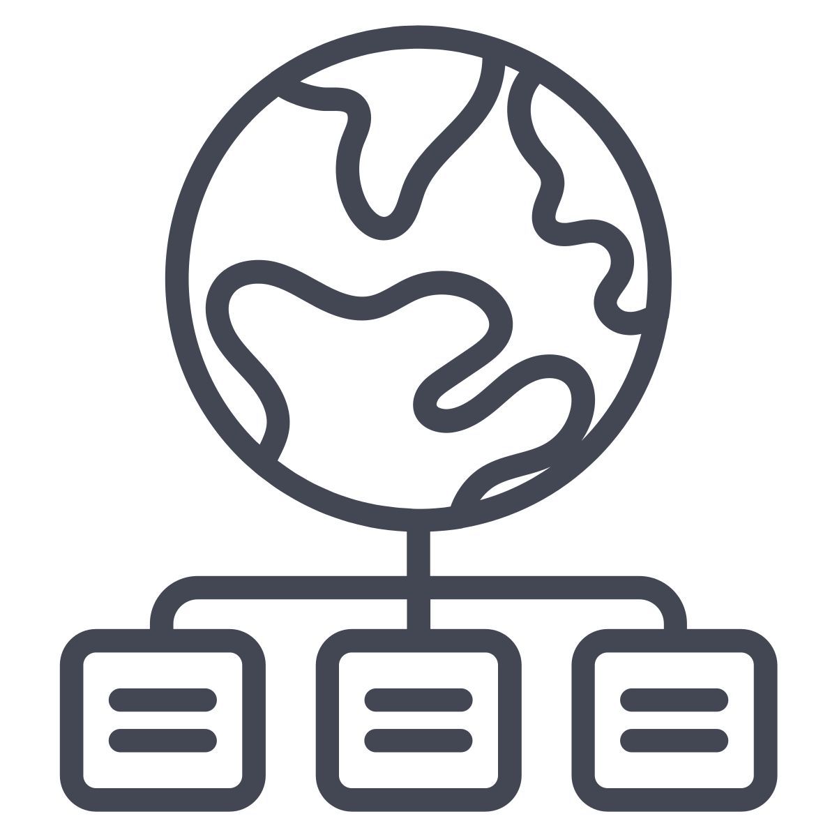 Red global icon