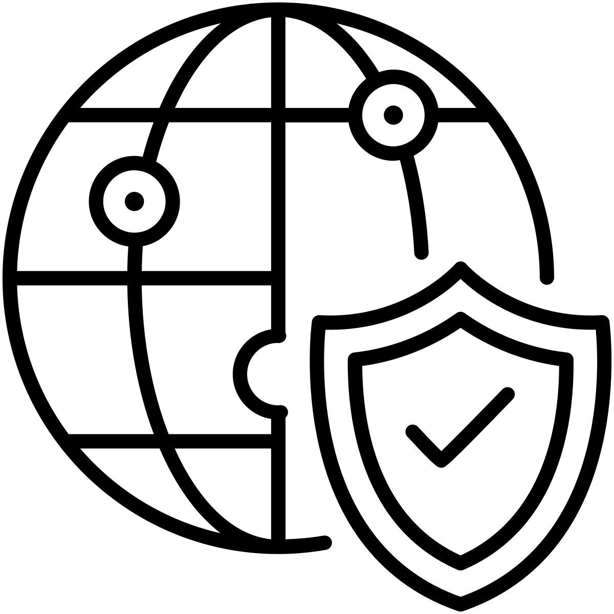 global secure shield icon