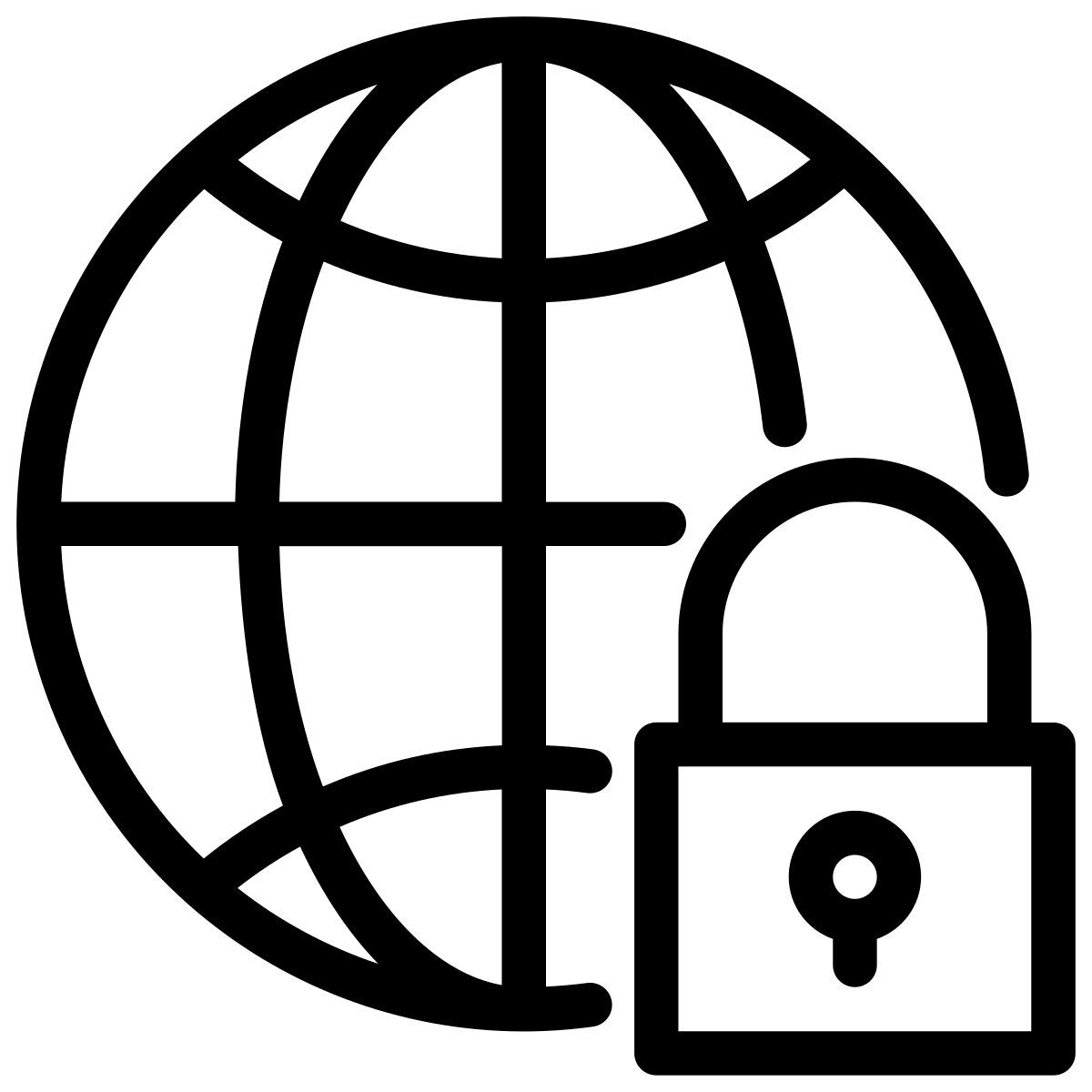 globe lock icon