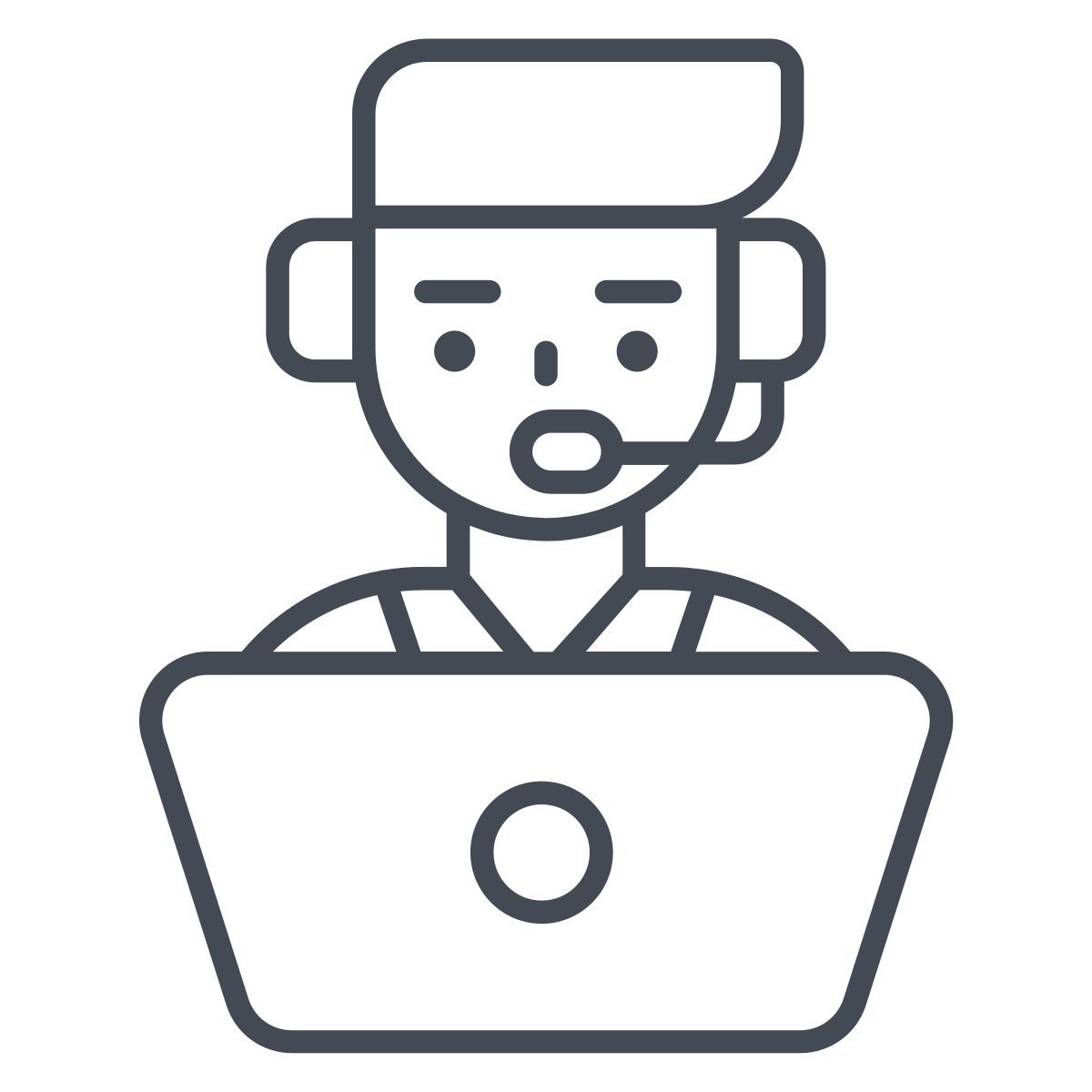 male customer service icon