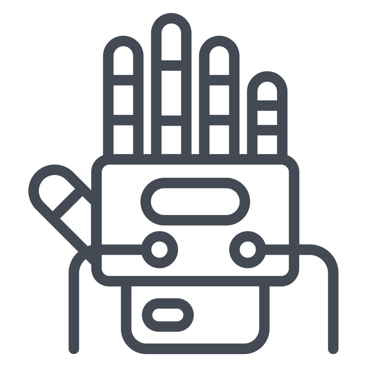 mechanical hand icon