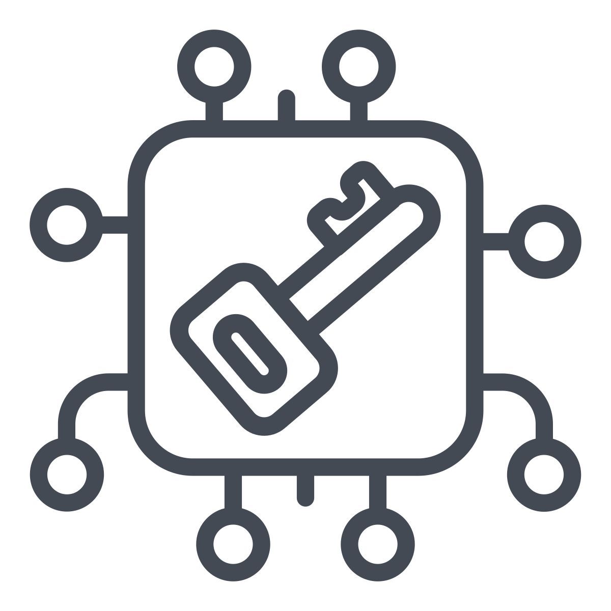 microprocessor security icon