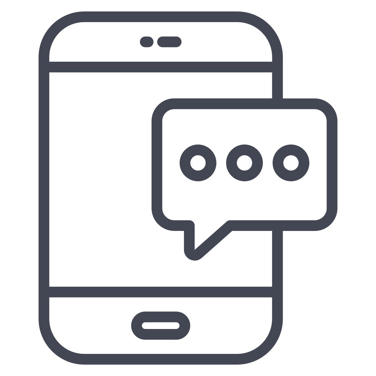 mobile chatting icon