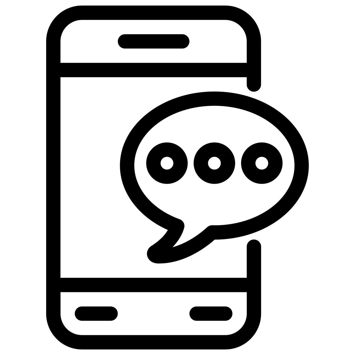 mobile chatting icon