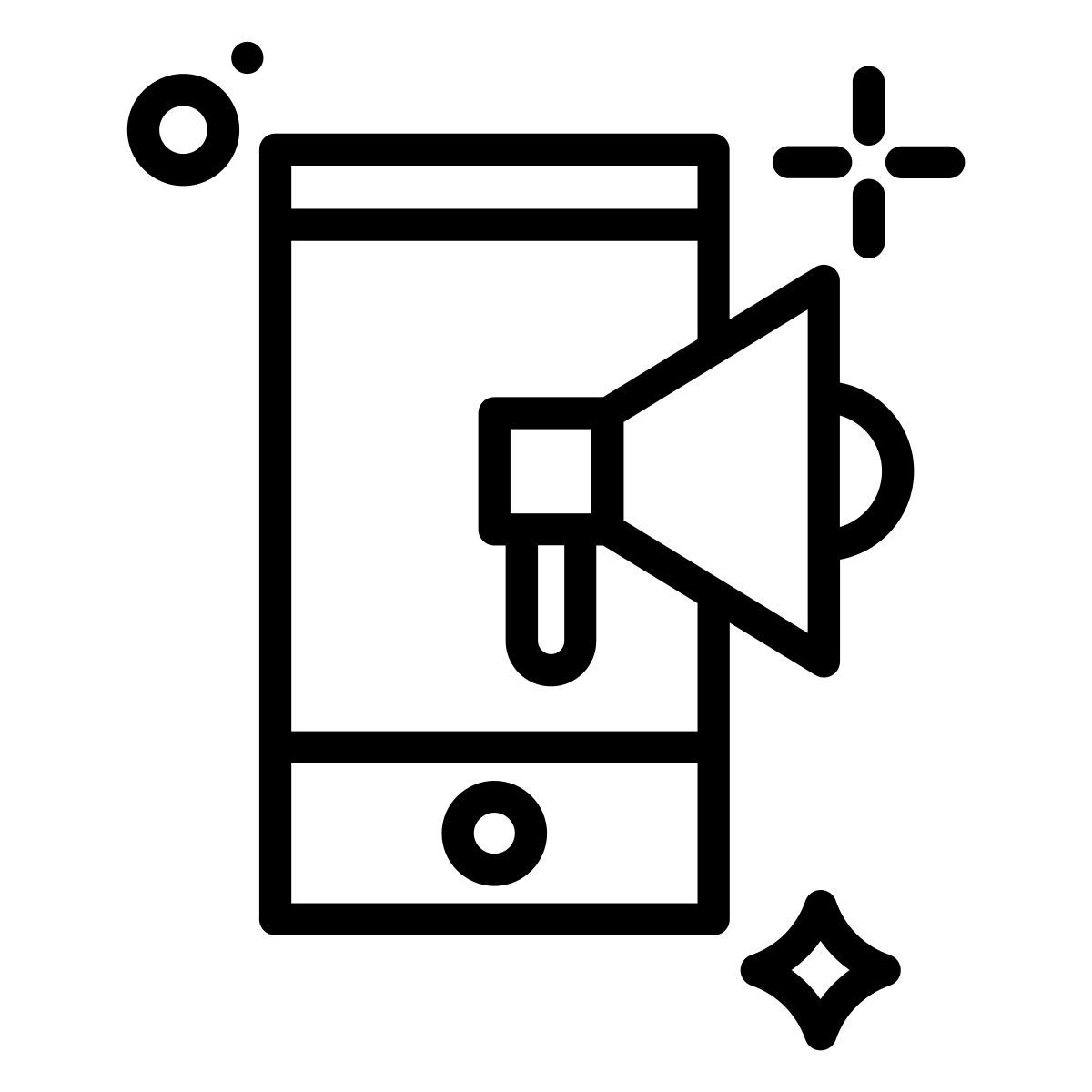 mobile marketing icon