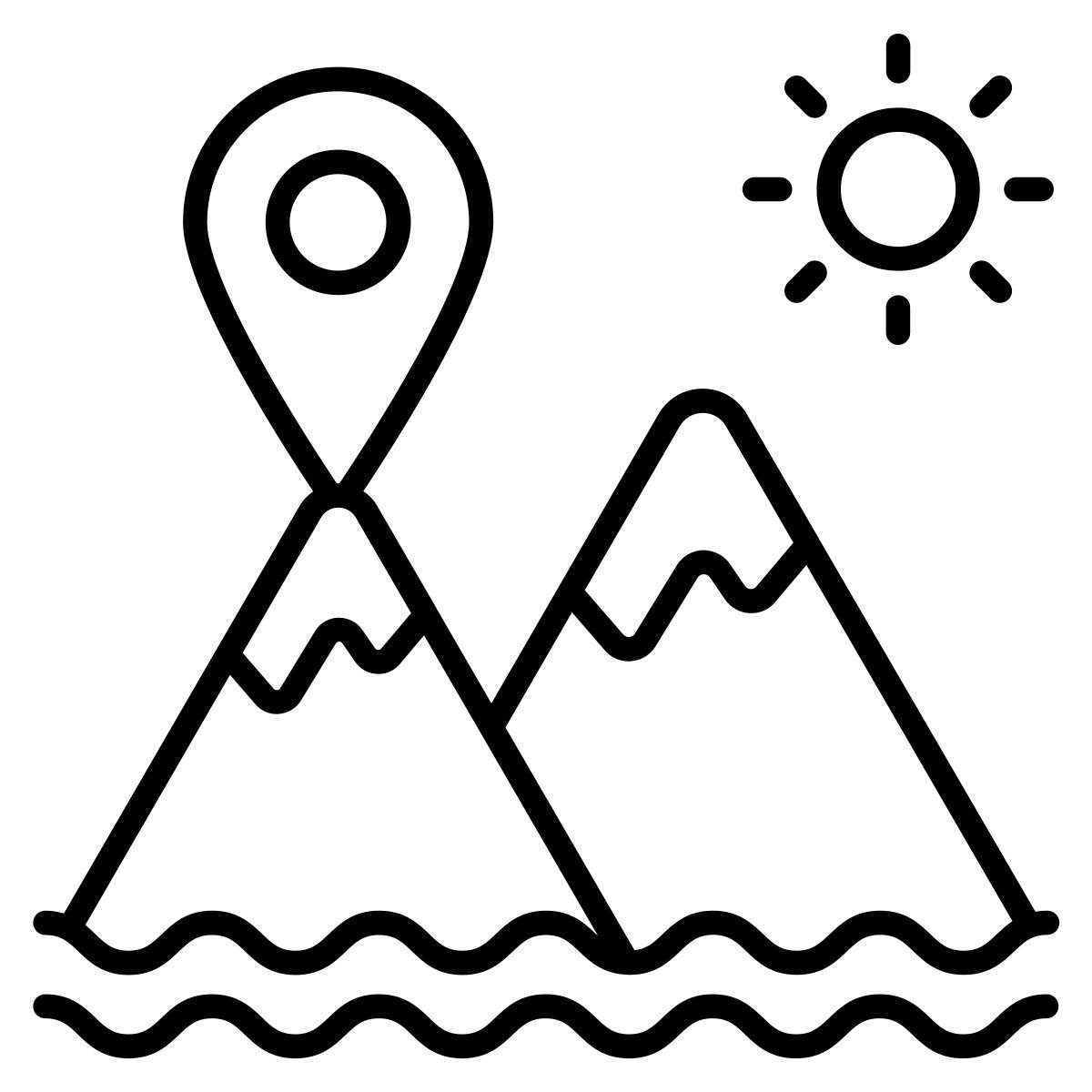 mountain location icon