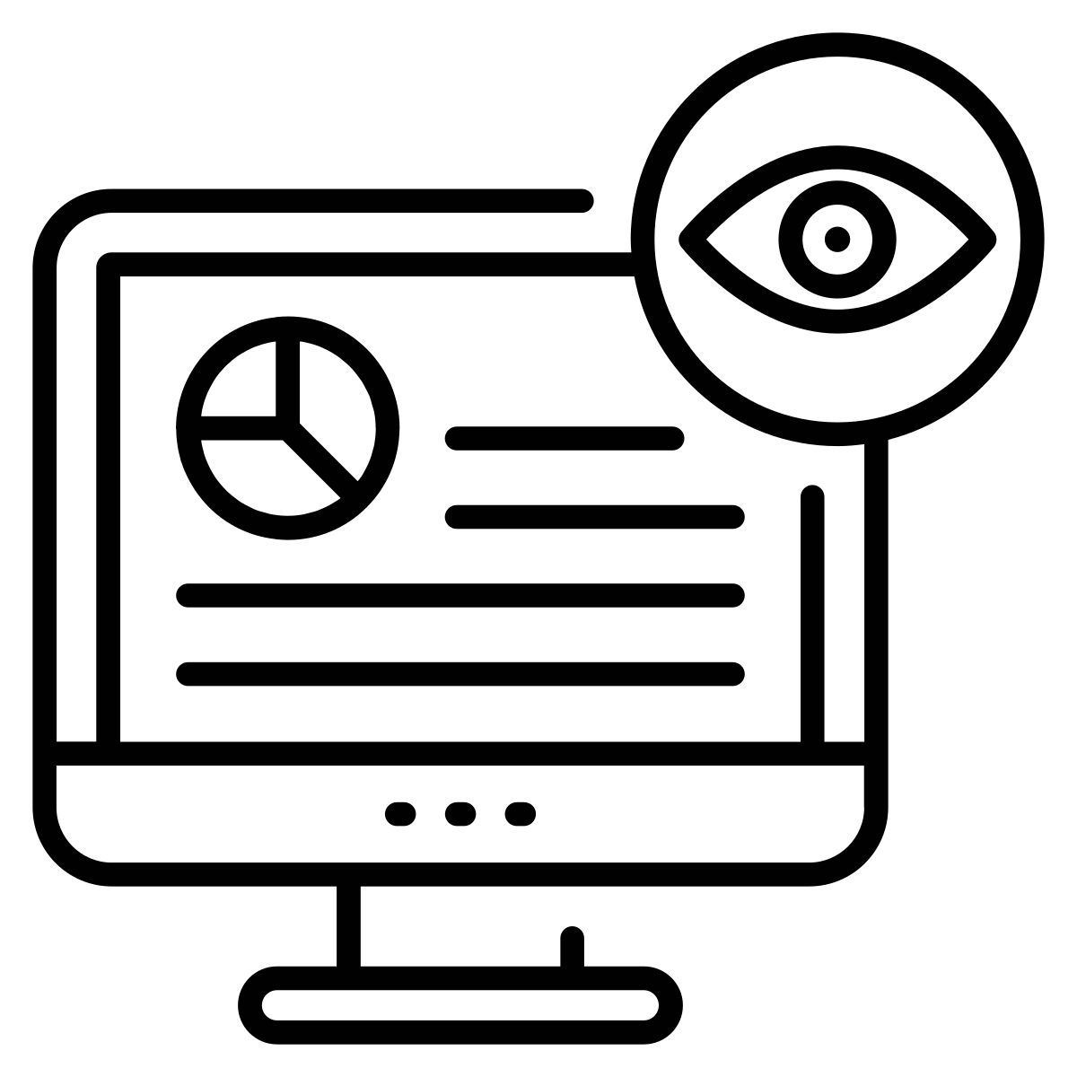 Monitoraggio dei dati online icon