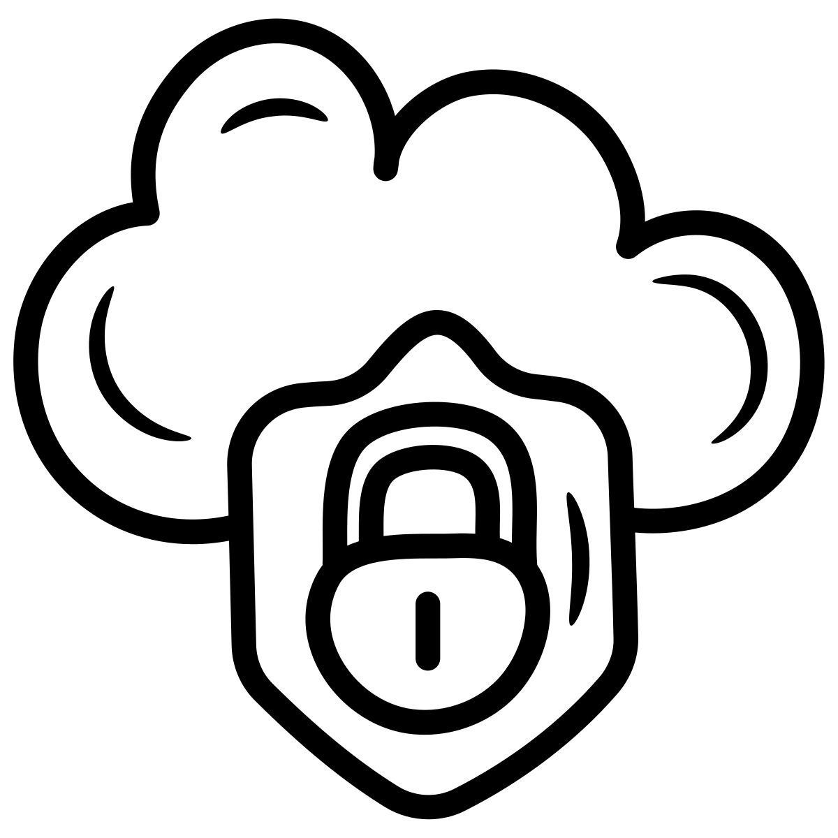 secure cloud icon