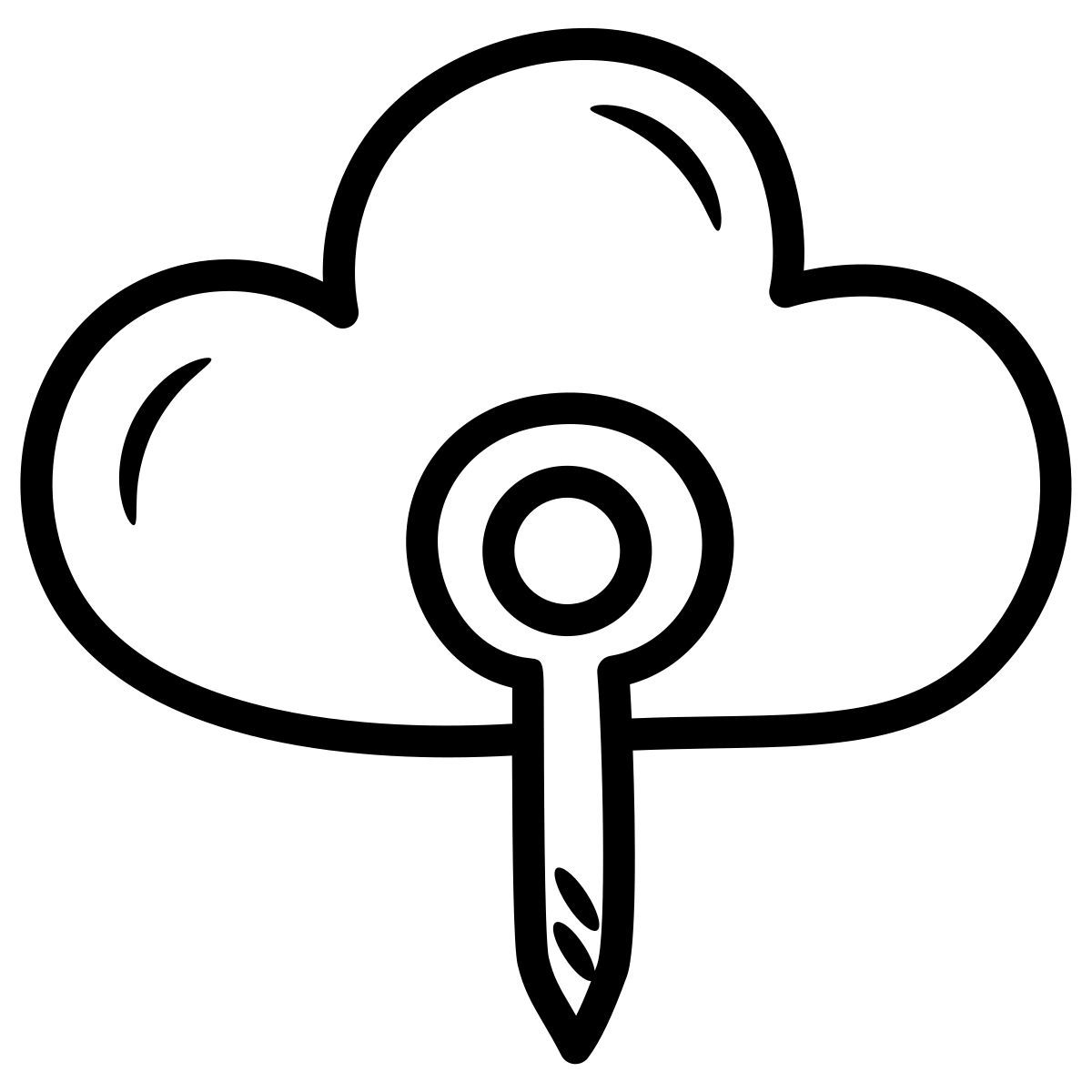 secure cloud icon