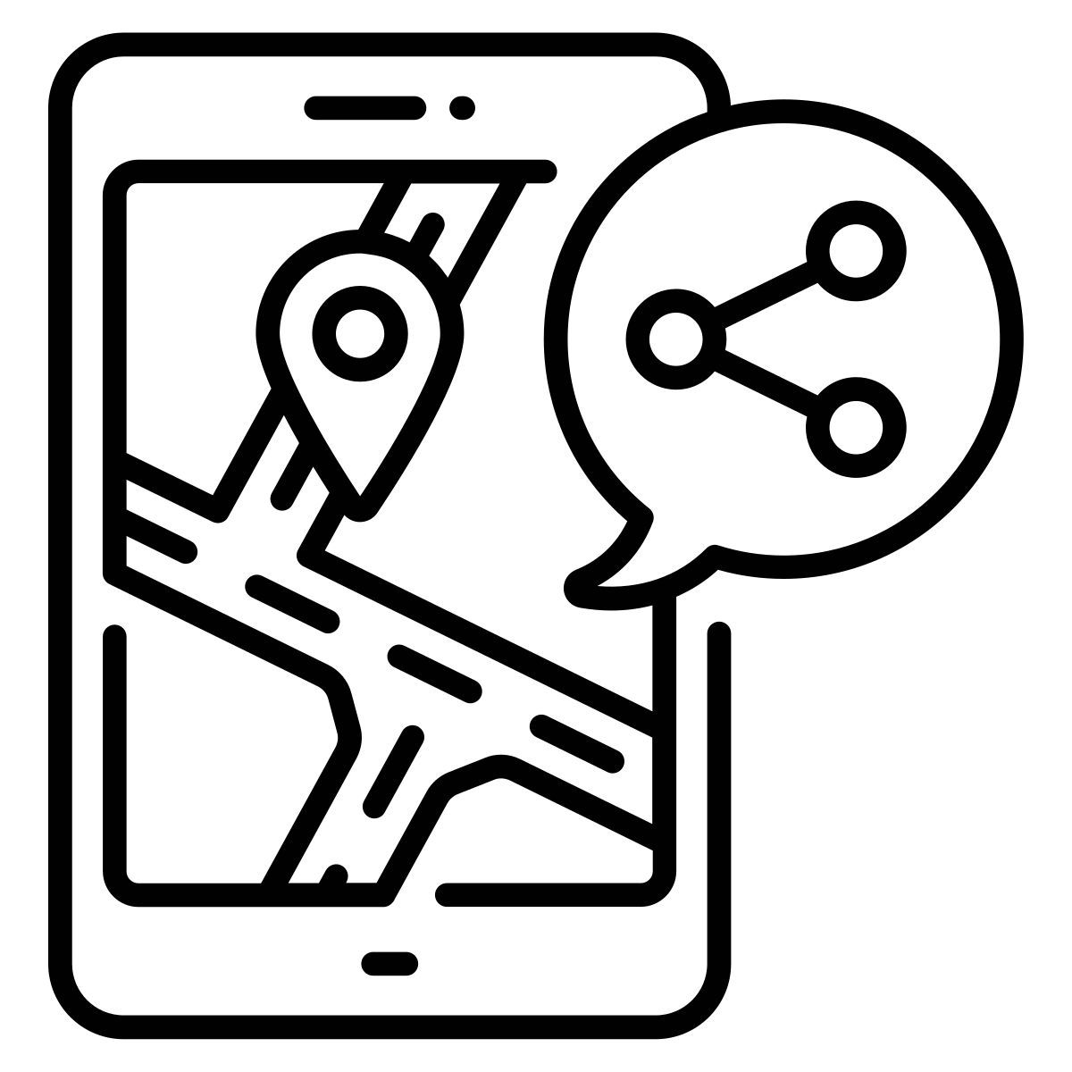 share mobile location icon