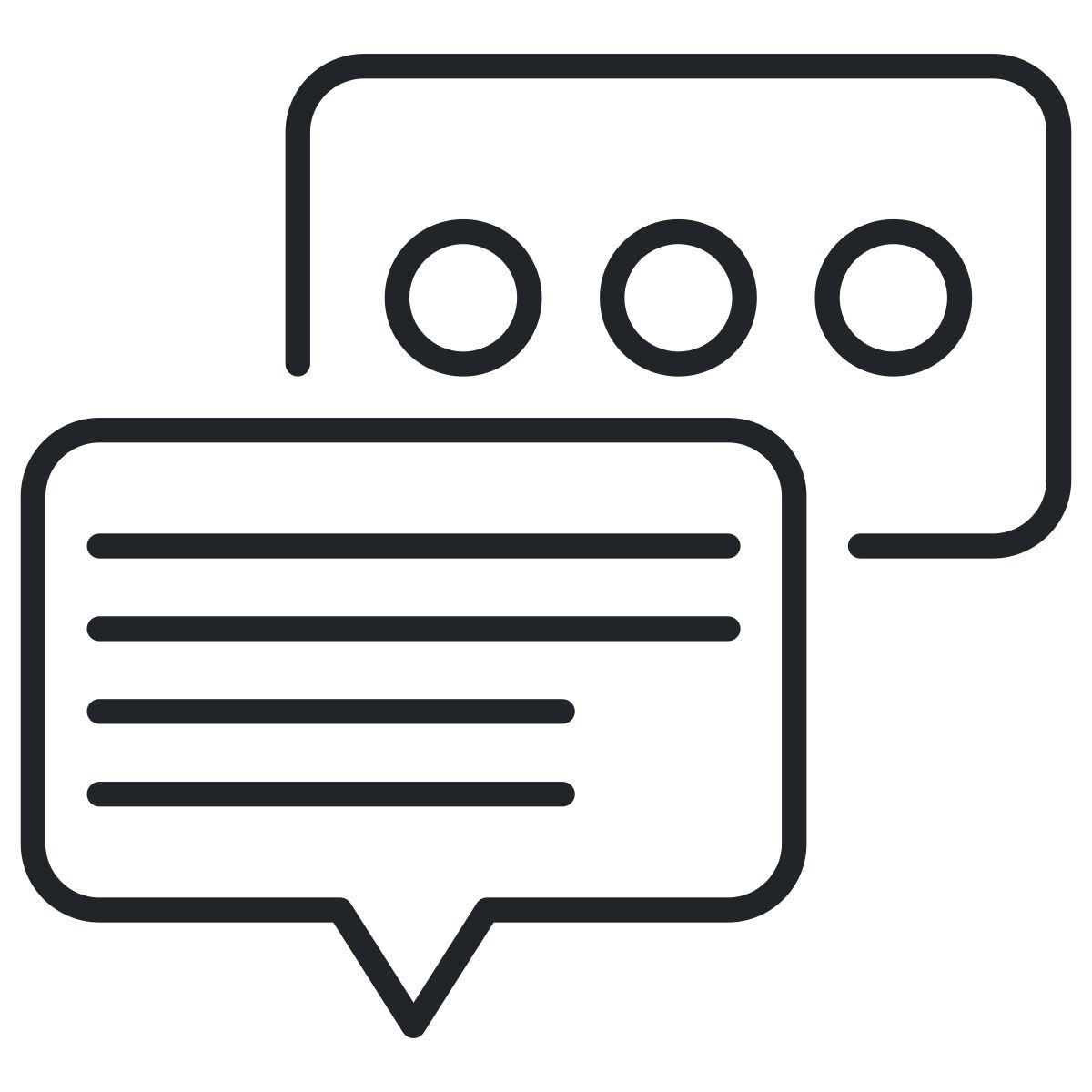 speech bubbles icon
