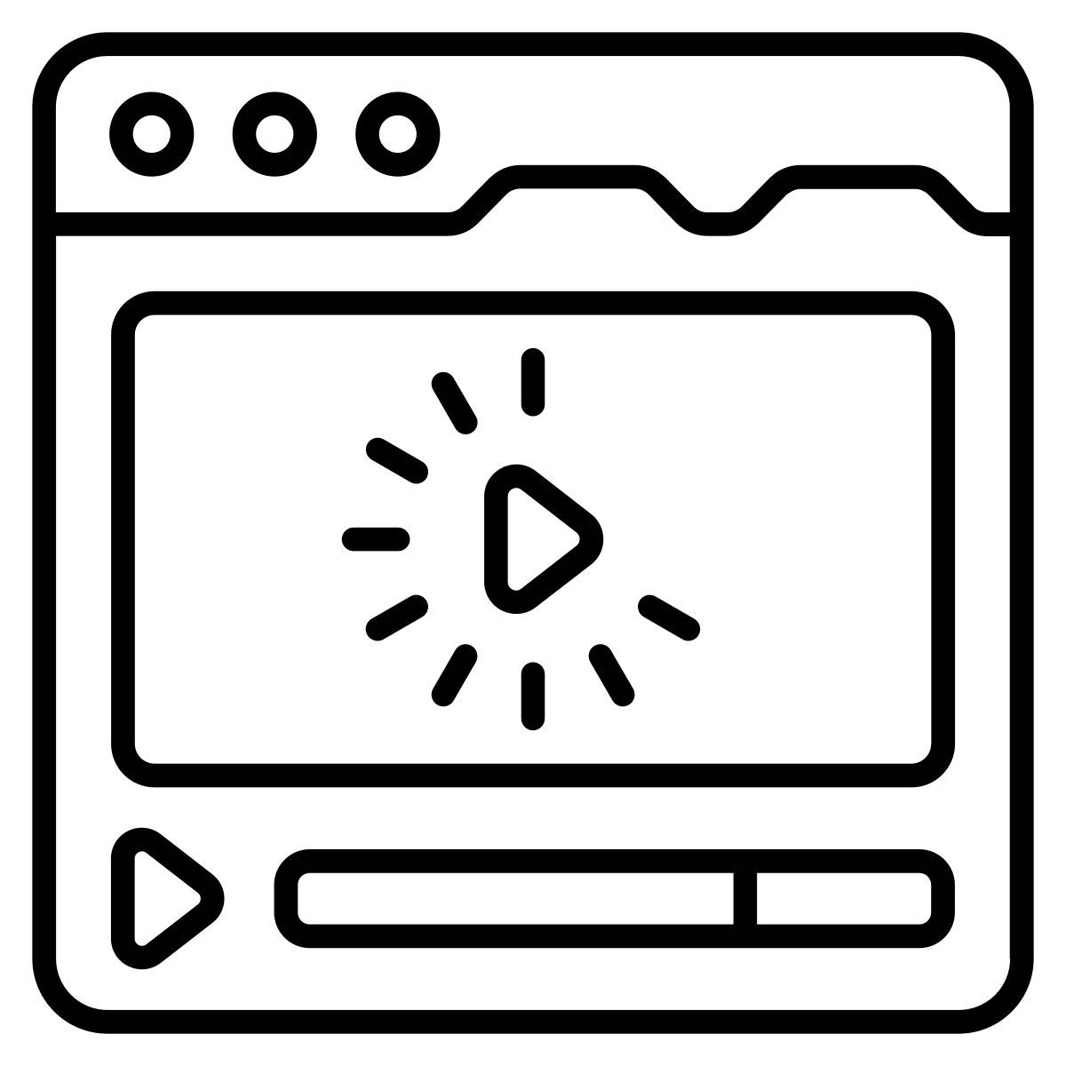 stream buffering icon