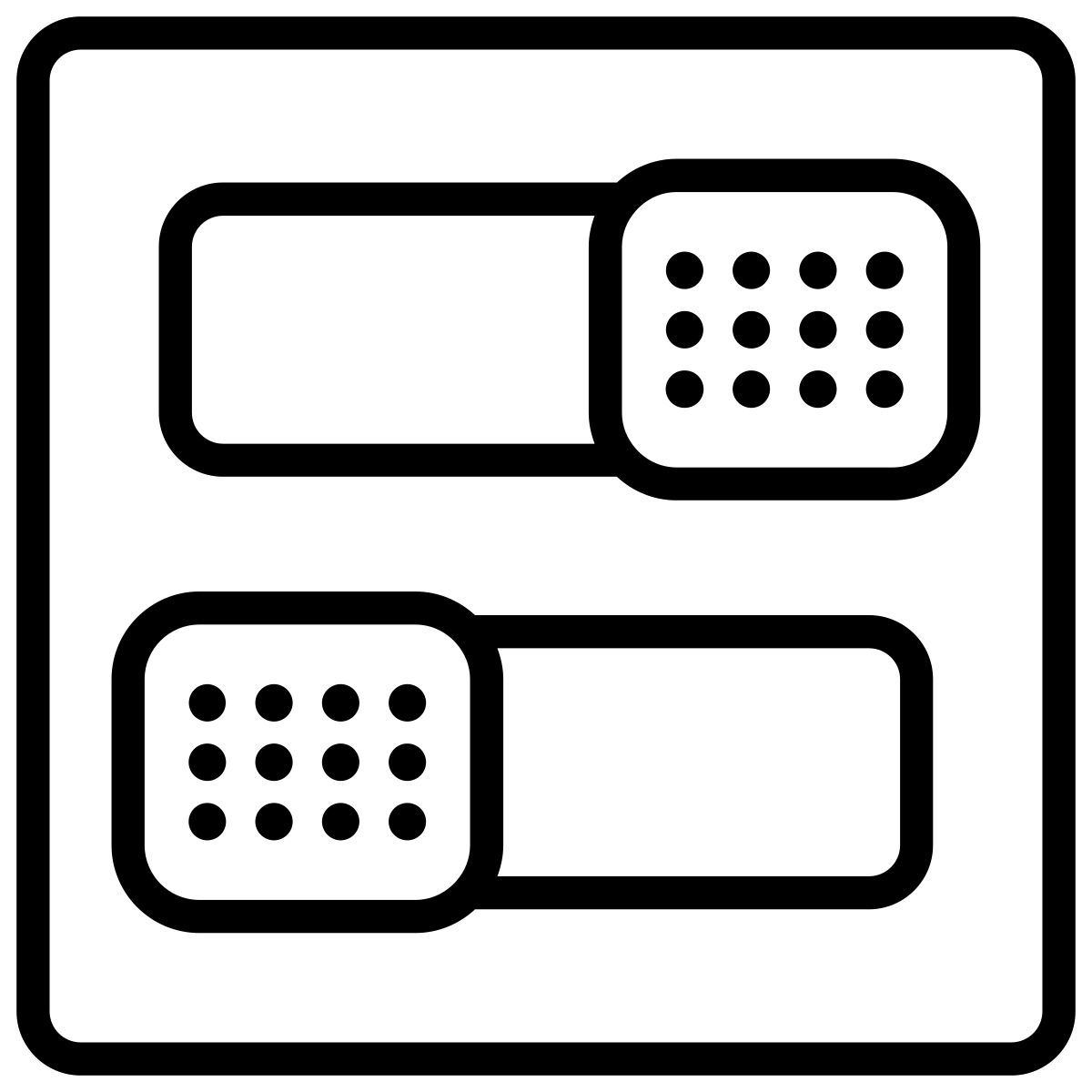 botões de alternância icon