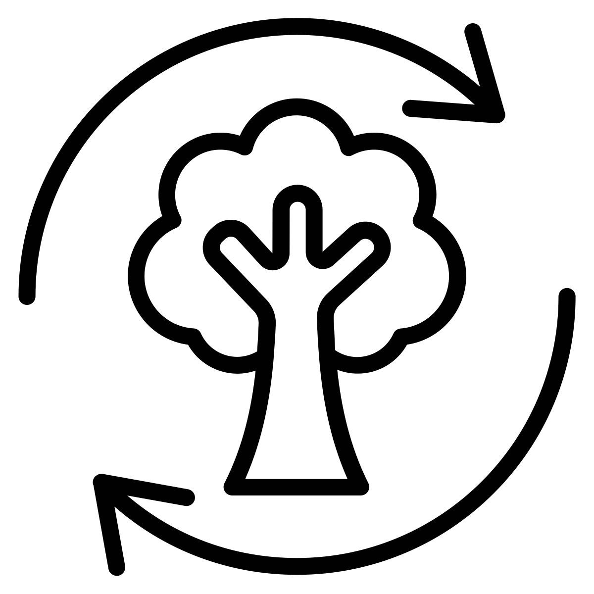 tree recycling icon