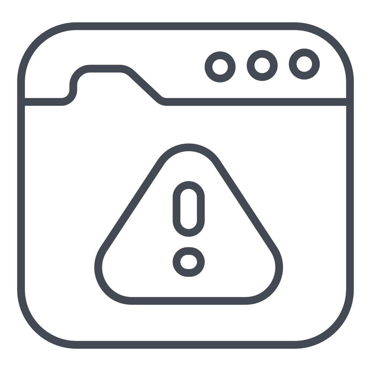 warning setting icon