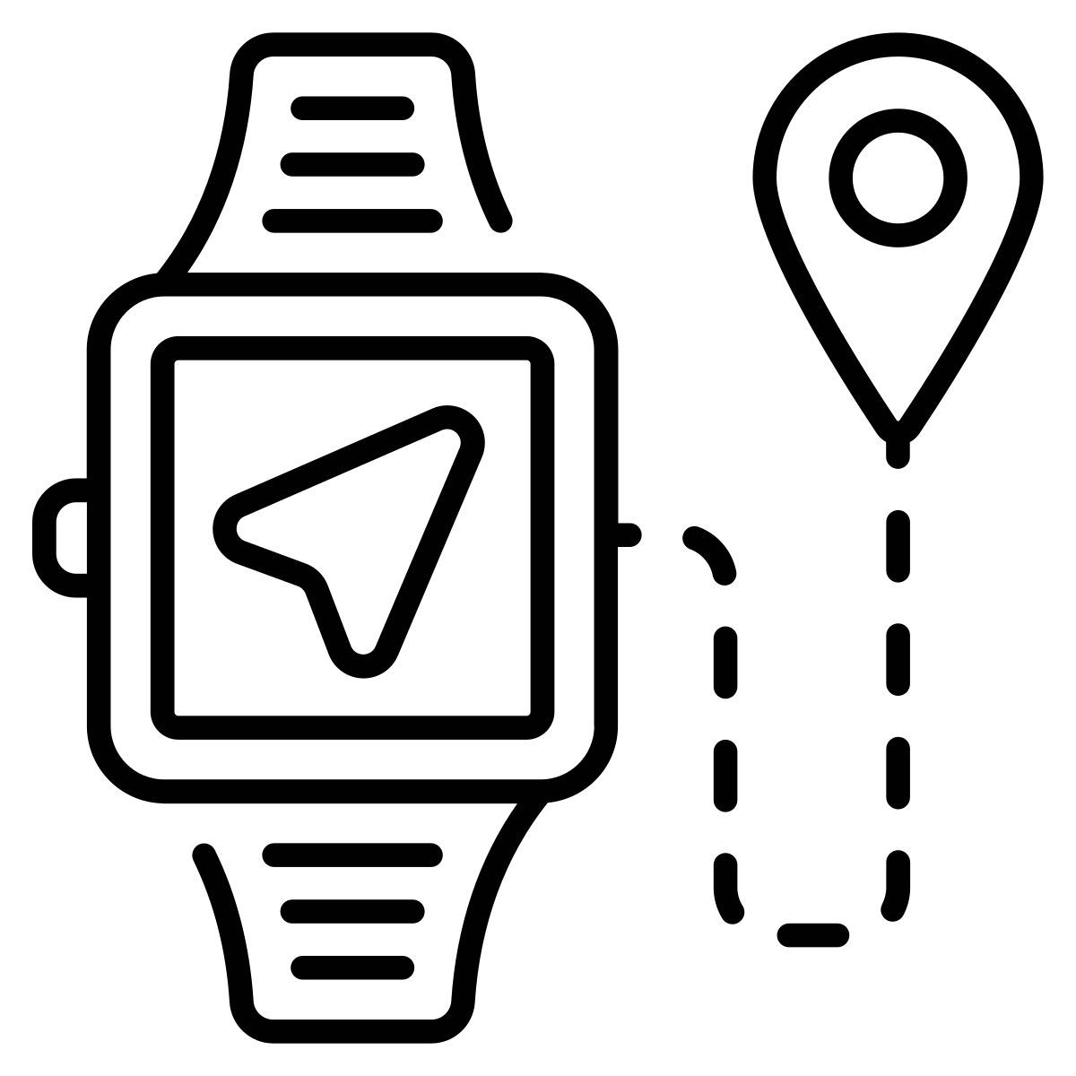 gps tracker watch icon