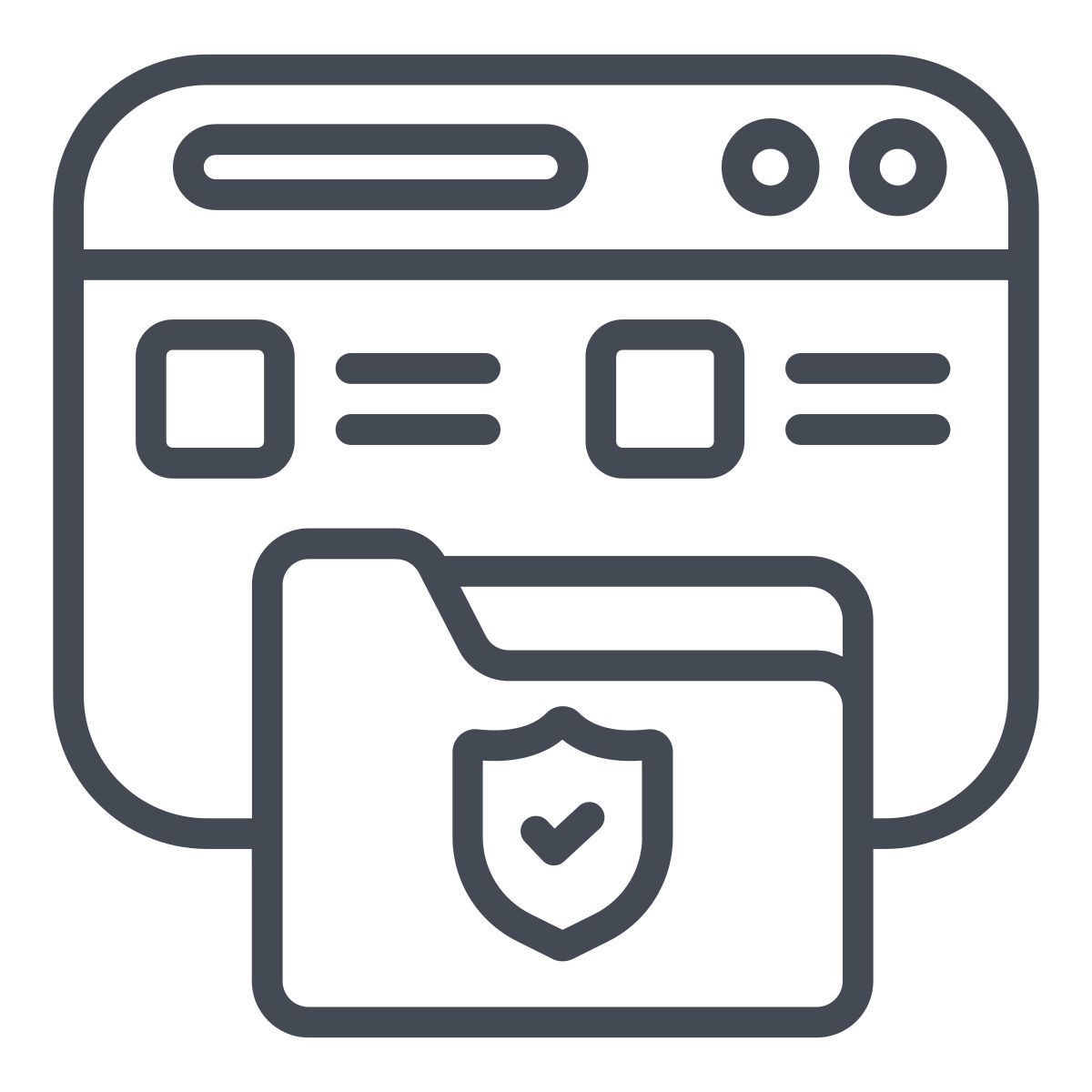 web data protection icon