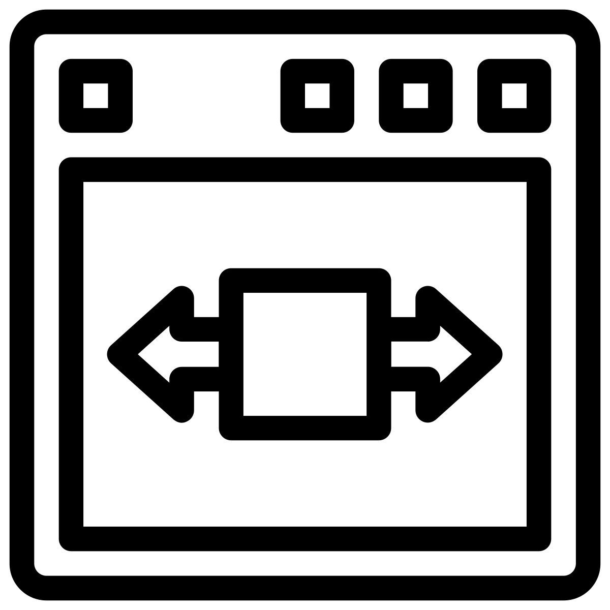 ancho de la ventana icon