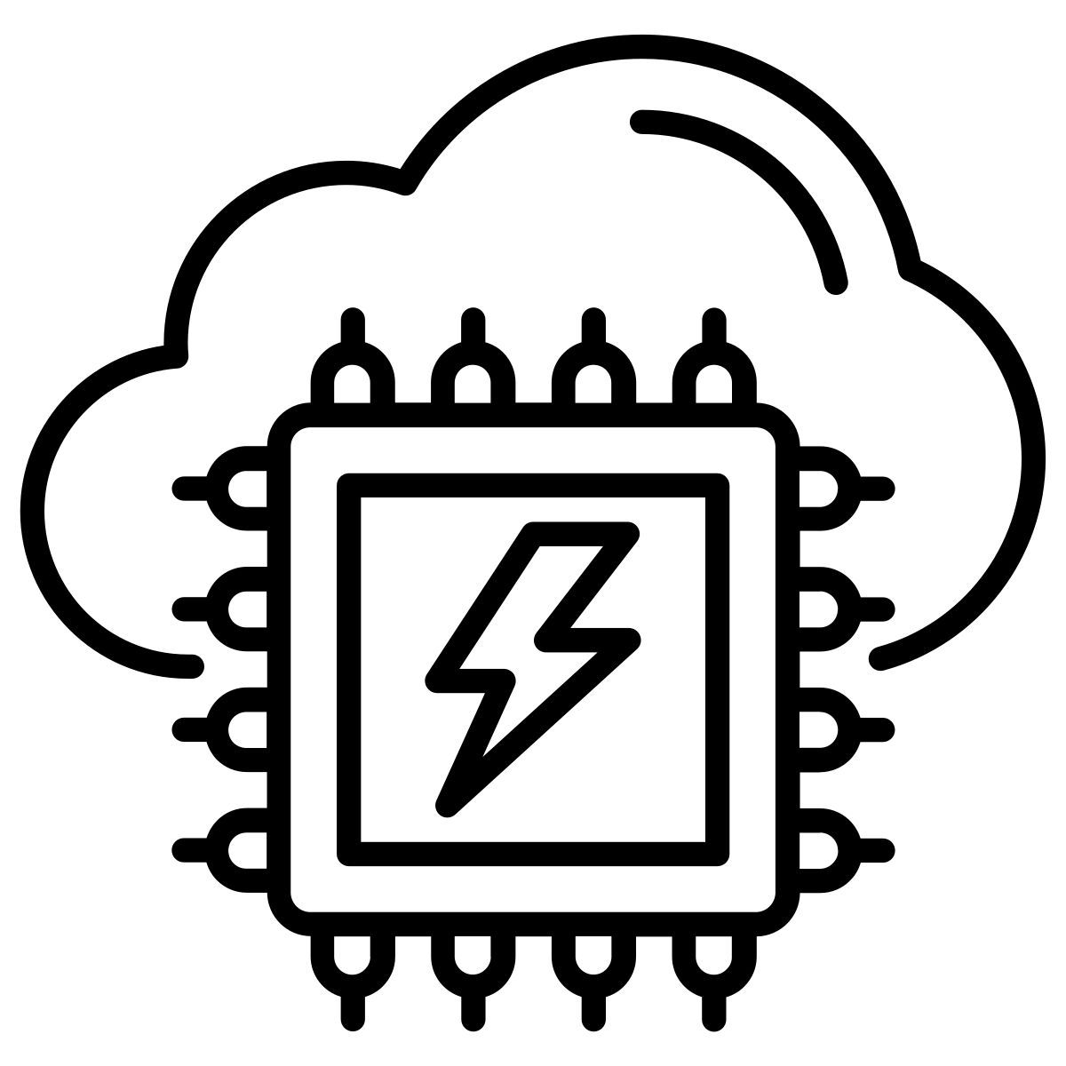 cloud artificial intelligence icon