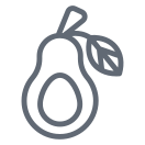 external Avocado-fruits-and-vegetables-outline-design-circle icon