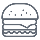 external Burger-fast-food-and-drinks-outline-design-circle-4 icon