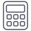 external Calculator-school-and-learning-outline-design-circle-2 icon