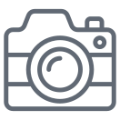 external Camera-universal-outline-design-circle icon
