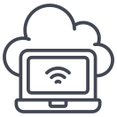 external Cloud-Connected-network-and-communication-outline-design-circle-2 icon