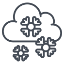 external Cloud-Snowflake-weather-outline-design-circle icon