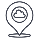 external Cloudy-Place-weather-outline-design-circle icon