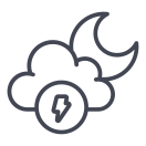 external Cloudy-Storm-Night-weather-outline-design-circle icon