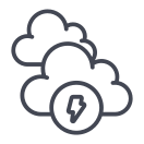 external Cloudy-Storm-weather-outline-design-circle icon