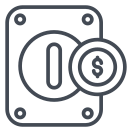 external Coin-Accepting-laundry-outline-design-circle icon