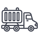 external Container-Truck-industry-outline-design-circle icon