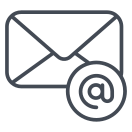 external Email-communication-outline-design-circle icon