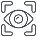 external Eye-Scan-digital-service-outline-design-circle icon