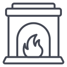 external Fire-Place-winter-outline-design-circle icon