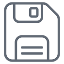 external Floppy-Disk-modren-outline-design-circle icon