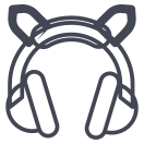 external Headphone-winter-outline-design-circle icon