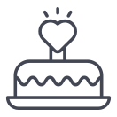 external Heart-Cake-love-outline-design-circle icon