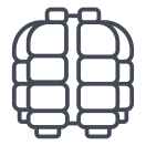 external Jecket-winter-outline-design-circle icon