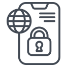 external Mobile-Lock-internet-security-outline-design-circle icon