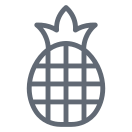 external Pineapple-fruits-and-vegetables-outline-design-circle icon