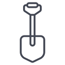 external Shovel-winter-outline-design-circle-2 icon